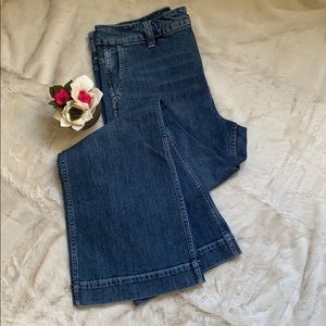 J.Crew wide leg, high rise jeans